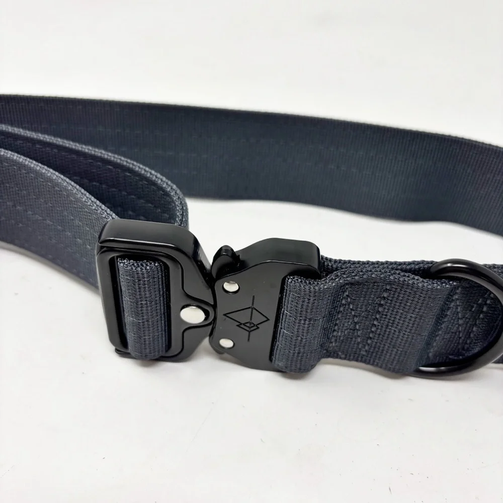 MADE TO ROAM Black New York Afterlight Explorer Classic DOG Collar Heavy Duty XL